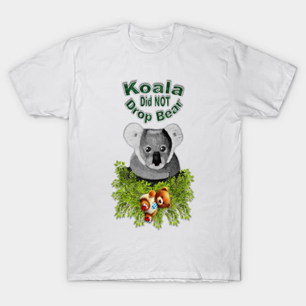 Cute Cartoon Koala T-Shirt by KC Morcom aka KCM Gems n Bling aka KCM Inspirations